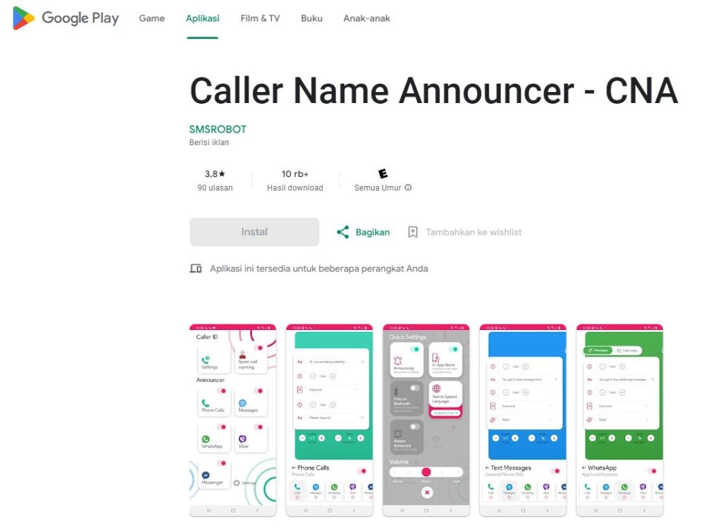 Aplikasi Caller Name Announcer